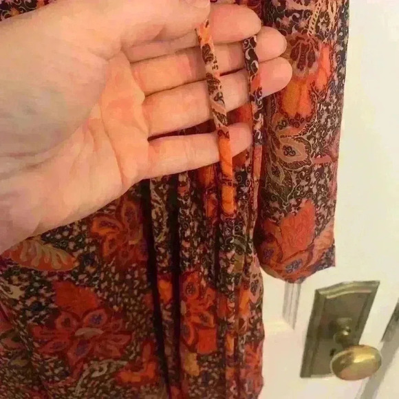 Free People Teegan Mini Dress in Peach Combo, size XS - Picture 9 of 16